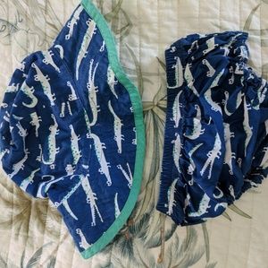 Pottery Barn kids hat and diaper cover